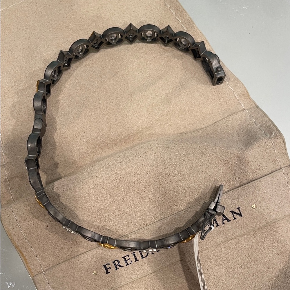 Freida Rothman Solid Sterling Silver,18k Good plate Bracelet. NWT - Picture 9 of 9